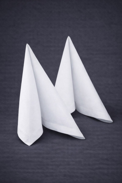 Serviette Stoff weiss